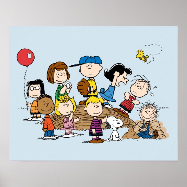 Peanuts | The Gang at the Pitcher's Mound Poster (Front)