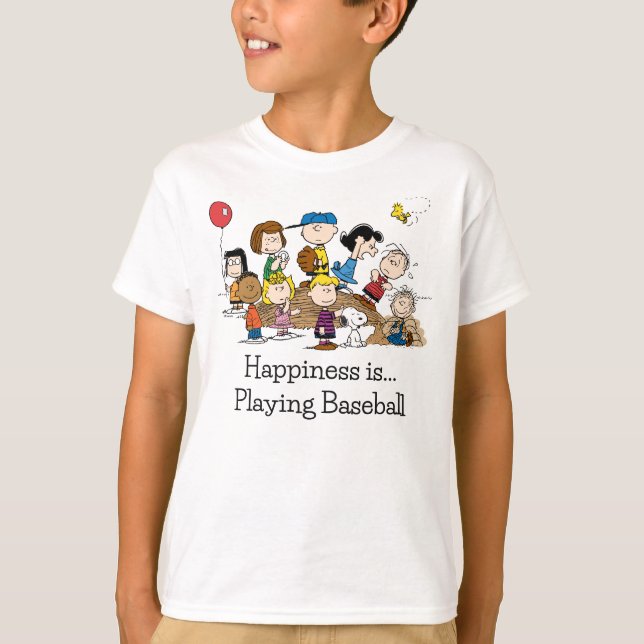 Peanuts | The Gang at the Pitcher's Mound T-Shirt (Front)