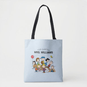 Peanuts The Gang Greatest Teacher Personalized Tote Bag