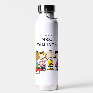 Peanuts The Gang Greatest Teacher Personalized Water Bottle