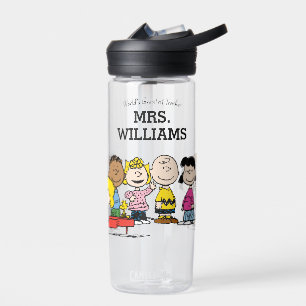 Peanuts The Gang Greatest Teacher Personalized Water Bottle