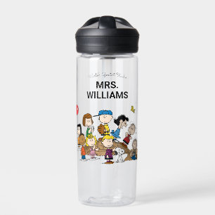 Peanuts The Gang Greatest Teacher Personalized Water Bottle