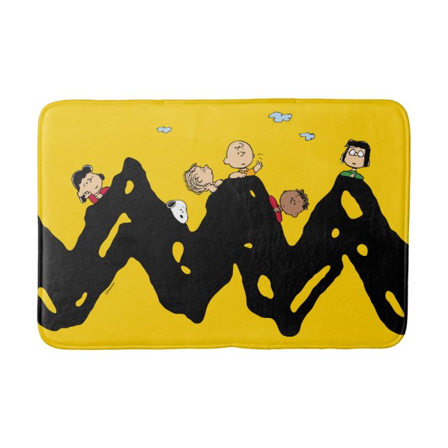 Peanuts | The Gang on the Zig Zag Bath Mat (Front)
