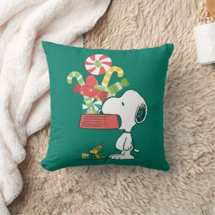 Peanuts   The More The Merrier Throw Pillow