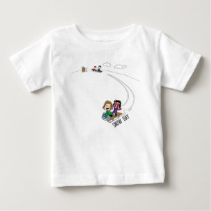 Peanuts The Peanuts Gang Sled Riding Baby T-Shirt
