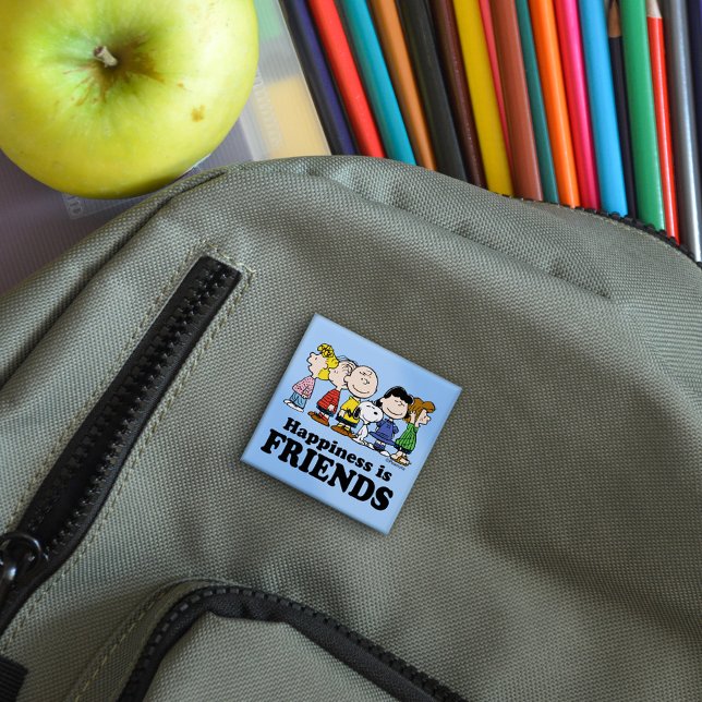 Peanuts | The Peanuts Gang Together 2 Inch Square Button (Creator Uploaded)