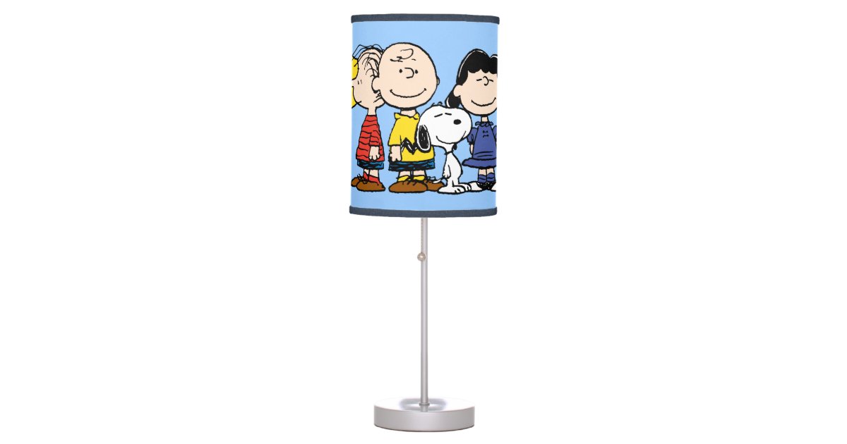 Peanuts The Peanuts Gang Together Table Lamp Zazzle Ca