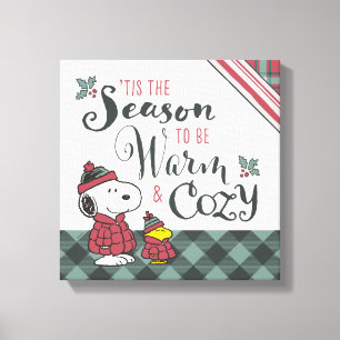 Peanuts   Tis the Season To Be Cozy Canvas Print