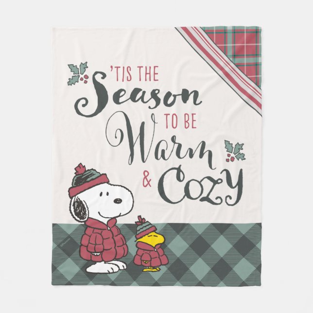 Peanuts | Tis the Season To Be Cozy Fleece Blanket (Front)