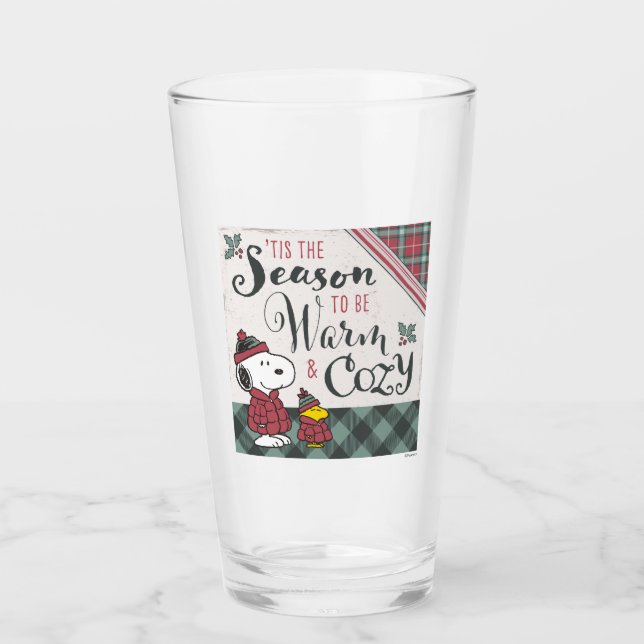 Peanuts | Tis the Season To Be Cozy Glass (Front)