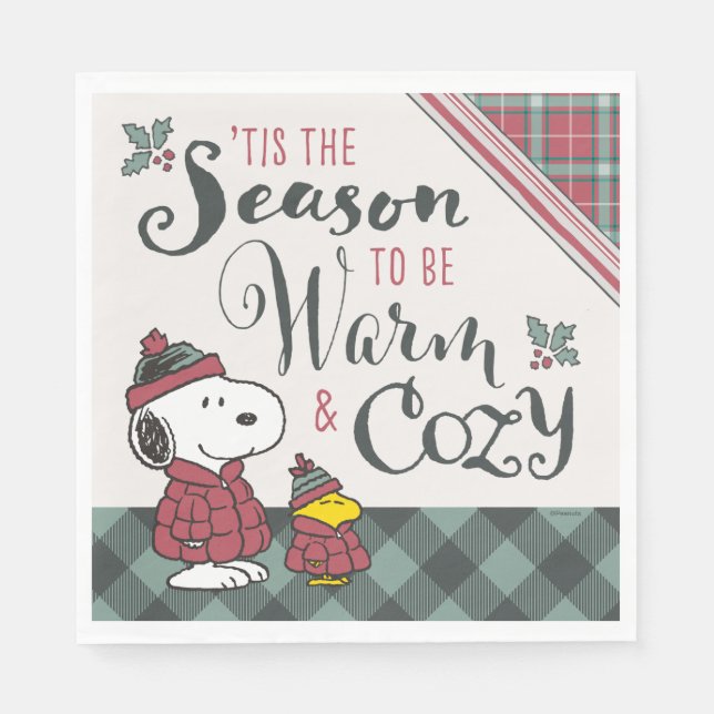 Peanuts | Tis the Season To Be Cozy Napkin (Front)