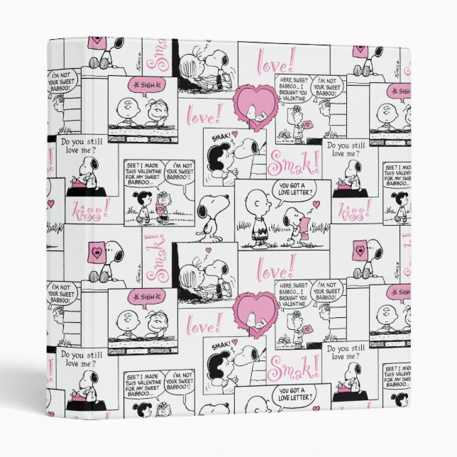 Peanuts | Valentine Heart Love Pattern Binder (Front/Spine)