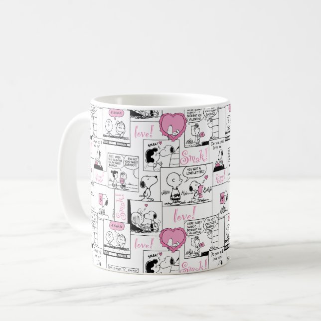Peanuts | Valentine Heart Love Pattern Coffee Mug (Front Left)
