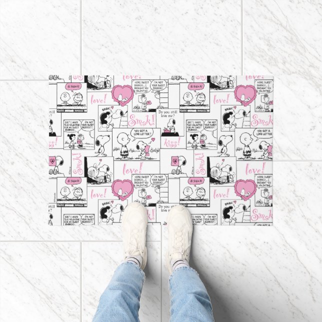 Peanuts | Valentine Heart Love Pattern Doormat (Indoor)