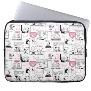Peanuts   Valentine Heart Love Pattern Laptop Sleeve