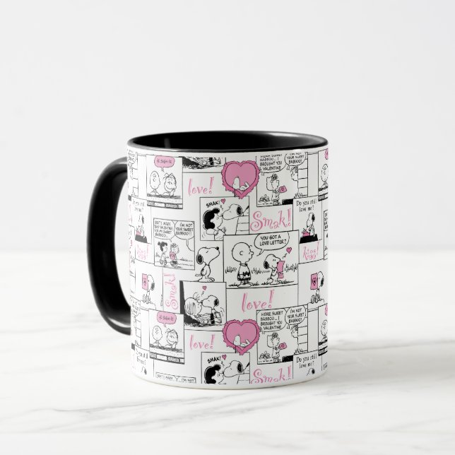 Peanuts | Valentine Heart Love Pattern Mug (Front Left)