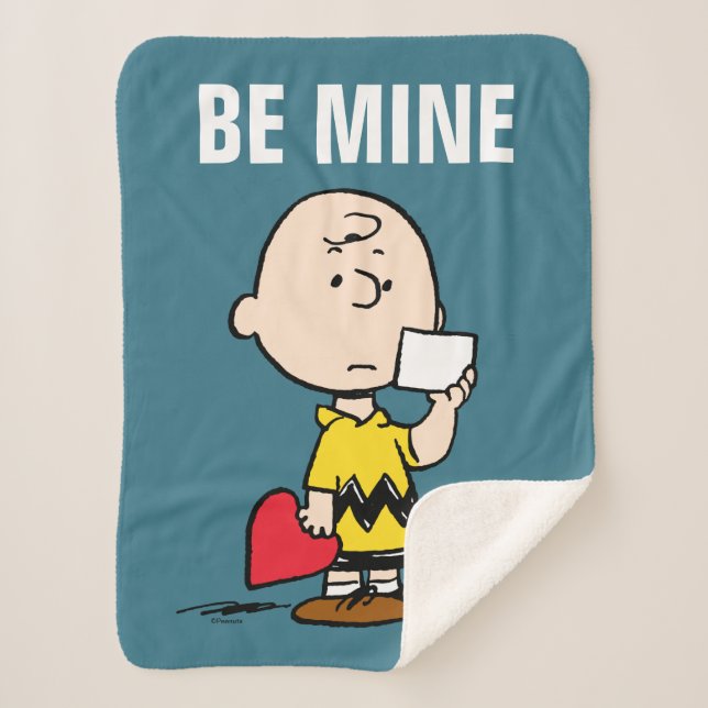 Peanuts | Valentine's Day Charlie Brown Sherpa Blanket (Front)
