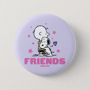 Peanuts   Valentine's Day   Friends For Life 2 Inch Round Button