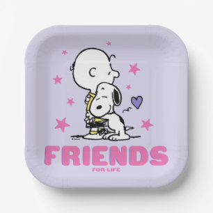 Peanuts   Valentine's Day   Friends For Life Paper Plate
