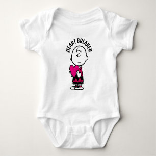 Peanuts   Valentine's Day   Heart Charlie Brown Baby Bodysuit