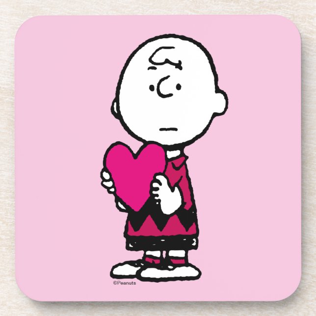 Peanuts | Valentine's Day | Heart Charlie Brown Coaster (Front)