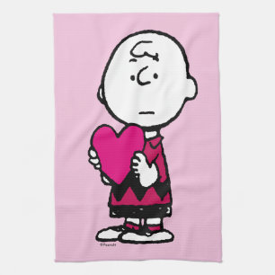 Peanuts   Valentine's Day   Heart Charlie Brown Kitchen Towel