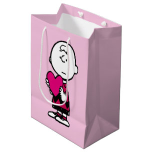 Peanuts   Valentine's Day   Heart Charlie Brown Medium Gift Bag