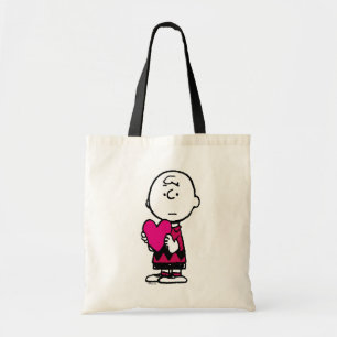 Peanuts   Valentine's Day   Heart Charlie Brown Tote Bag