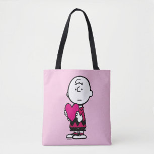 Peanuts   Valentine's Day   Heart Charlie Brown Tote Bag