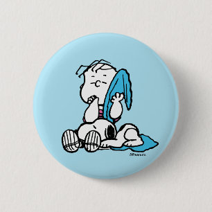 Peanuts   Valentine's Day   Linus & Snoopy 2 Inch Round Button