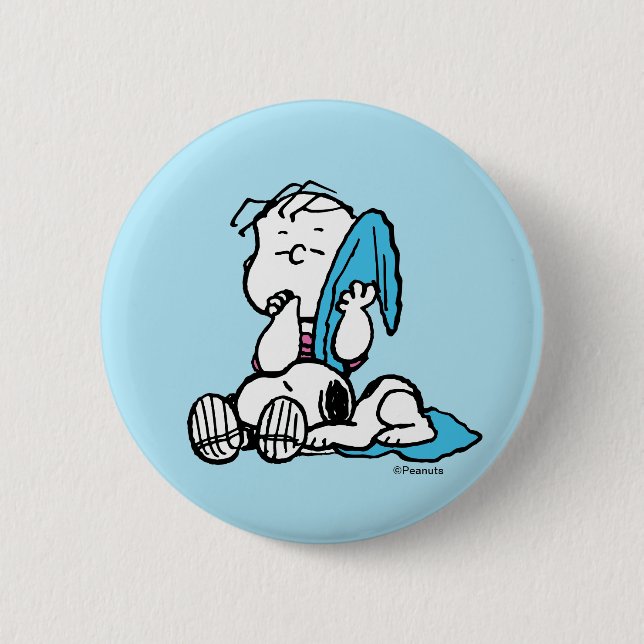 Peanuts | Valentine's Day | Linus & Snoopy 2 Inch Round Button (Front)