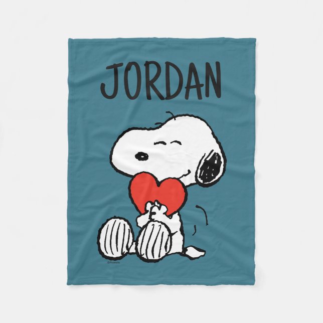 Peanuts | Valentine's Day | Snoopy Heart Fleece Blanket (Front)