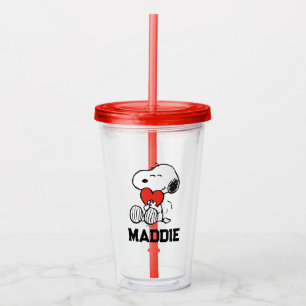 Peanuts Valentine's Day Snoopy Heart Hug Acrylic Tumbler