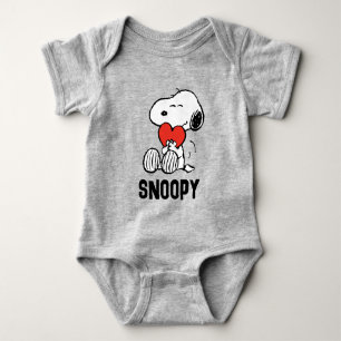 Peanuts Valentine's Day Snoopy Heart Hug Baby Bodysuit