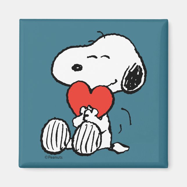 Peanuts | Valentine's Day | Snoopy Heart Hug Magnet (Front)