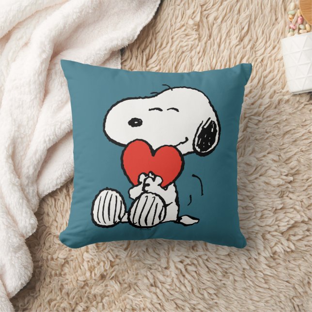 Peanuts | Valentine's Day | Snoopy Heart Hug Throw Pillow (Blanket)