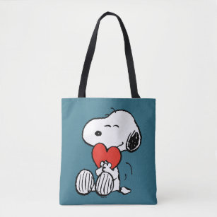 Peanuts   Valentine's Day   Snoopy Heart Hug Tote Bag