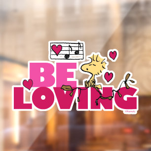 Peanuts   Valentine's Day   Woodstock Be Loving Window Cling