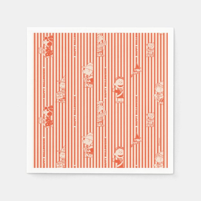 Peanuts | Vintage Happy Halloween Pattern Napkin (Front)