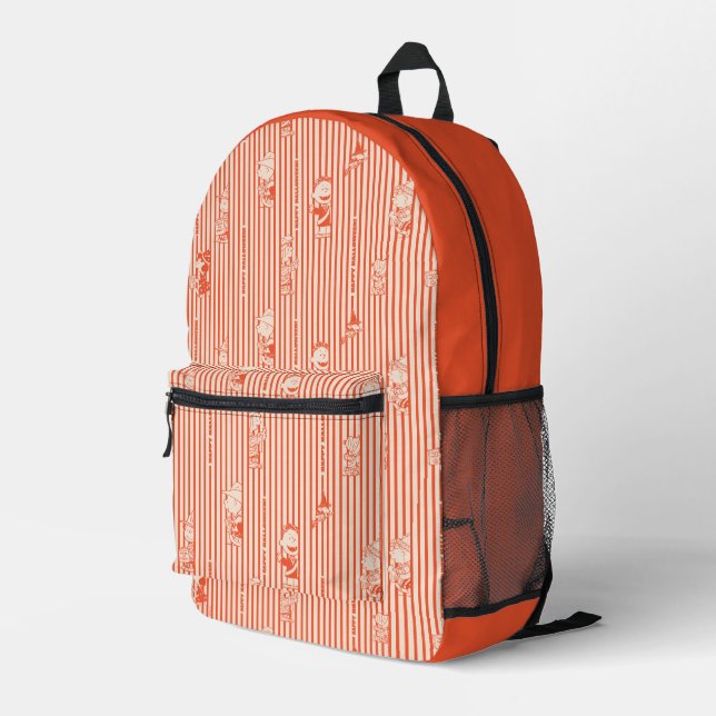 Peanuts | Vintage Happy Halloween Pattern Printed Backpack (Back Corner Right)