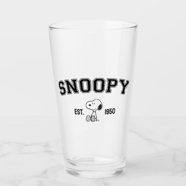 PEANUTS | Vintage Snoopy - Est. 1950 Glass (Front)
