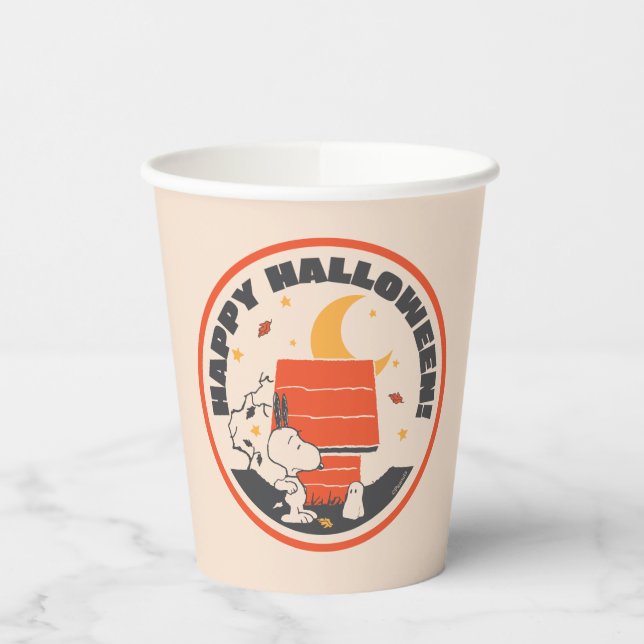 Peanuts | Vintage Snoopy Scared By Ghost Paper Cups (Left)