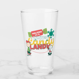 Peanuts Walking In A Winter Candy Land! Glass