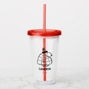 Peanuts Warm & Cozy Add Your Name Acrylic Tumbler