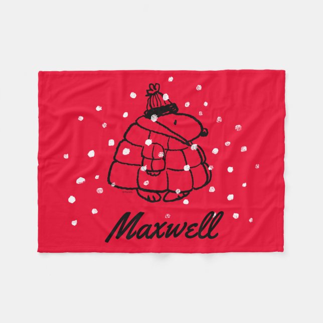 Peanuts | Warm & Cozy | Add Your Name Fleece Blanket (Front (Horizontal))