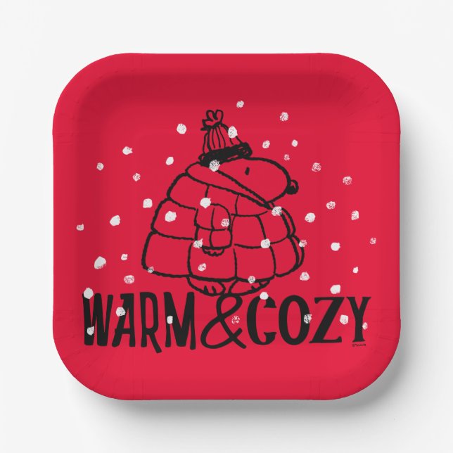 Peanuts | Warm & Cozy Paper Plate (Front)