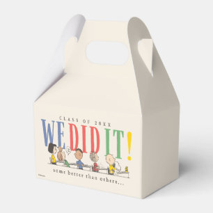 Peanuts We Did It Graduation Funny Quote Snoopy Favor Box