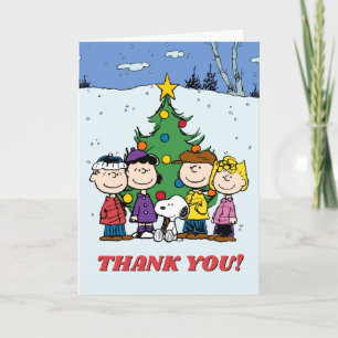 Peanuts   Winter Birthday Thank You Card