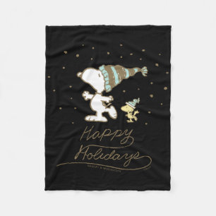 Peanuts Winter Skating Fleece Blanket