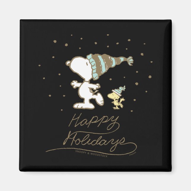 Peanuts Winter Skating  Magnet (Front)